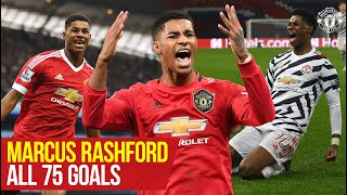 Marcus Rashford reaches 75 goals for Manchester United  Every Goal [upl. by Nayab]