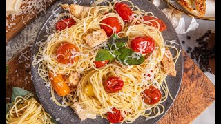 Chicken Pasta with Cherry Tomatoes [upl. by Aihsad]