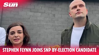 Stephen Flynn joins SNP candidate campaigning in Rutherglen amp West Hamilton byelection [upl. by Ednarb]