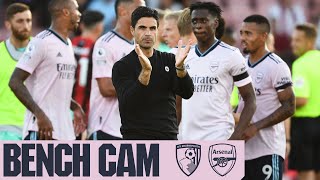 BENCH CAM  Bournemouth vs Arsenal 03  The goals action and reactions [upl. by Ted]