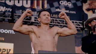 Gennadiy GGG Golovkin vs Canelo 3 official weighin before TRILOGY on September 17th 2022 [upl. by Amby]