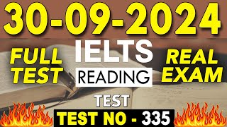 IELTS Reading Test 2024 with Answers  30092024  Test No  335 [upl. by Higgins]