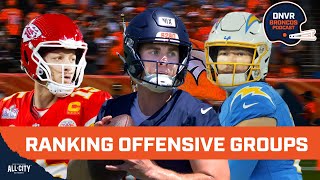 Ranking every offensive Denver Broncos position group within the AFC West [upl. by Ahsieat]