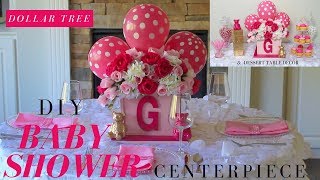 DIY Girl Baby Shower Ideas  Dollar Tree Baby Shower Centerpiece  Baby Shower Candy Buffet Ideas [upl. by Herb]