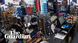 Dramatic arrest of shoplifters as they try to escape from store in Canada [upl. by Johnny776]