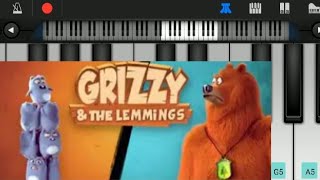 Grizzy And The Lemmings theme song in piano [upl. by Kate]