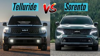 2023 Kia Sorento vs 2023 Kia Telluride Compared  Sorento or Telluride  Segment Battles [upl. by Windy]