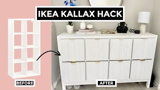 IKEA KALLAX HACK TRANSFORMATION  EASY DIY SIDEBOARD TO ELEVATE YOUR SPACE [upl. by Elletsirk352]