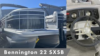 2023 Bennington 22 SXSB  Swingback  Tritoon  Walkthrough [upl. by Anairda320]