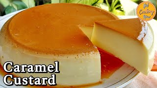 Caramel Custard  Creme Caramel Recipe  How to make Caramel Pudding  Leche Flan  Goan Recipes [upl. by Esorylime]