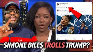 Kamala Harris Puppet Jasmine Crockett Celebrates Simone Biles Trolling Trump About Black Jobs On X [upl. by Neenahs]