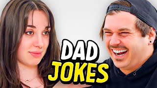 Dad Jokes  Dont laugh Challenge  Abby vs Matt 2  Raise Your Spirits [upl. by Ewolram]