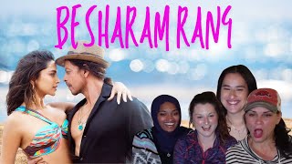 Americans reac to Besharam Rang Song Pathaan Shah Rukh Khan Deepika Padukone Vishalamp Sheykhar [upl. by Einatirb]