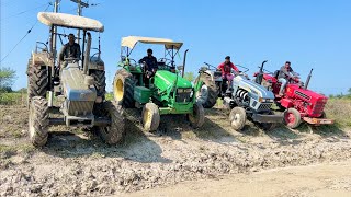 Tractor Jump in Canal  New Holland 3630 4wd  Mahindra 275 Di Xp Plus  Eicher 485  John Deere [upl. by Nauqet44]