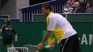 Grigor Dimitrov vs Nadal Awesome point [upl. by Pillihp]