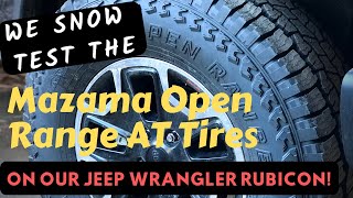 First impressions of the Mazama Open Range All Terrain Tires in snowy Bend Oregon [upl. by Grochow]