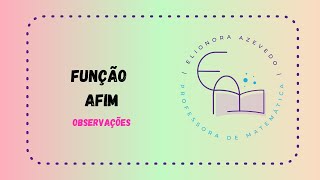 Função Afim  Observações [upl. by Graybill351]