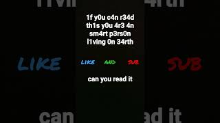 only 30 of people can read it and if you can read it yoir one of the 30 of people [upl. by Betthel]