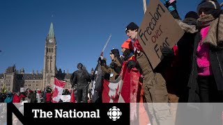 Protesters take over downtown Ottawa with no planned end [upl. by Fraya]