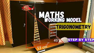 Maths working model trigonometry class 910 th NakulSahuArt [upl. by Leatrice]