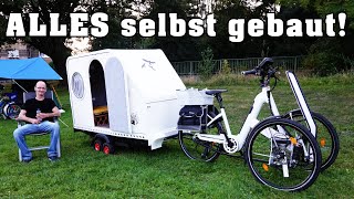 Dieses Fahrradwohnwagen Gespann ist unglaublich raffiniert und kreativ in Perfektion gebaut [upl. by Ecneps798]