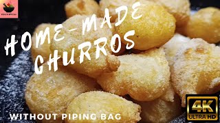 Easy cooking method to make CHURROS at Home WITHOUT piping bag  churros howtomakechurros [upl. by Adlih]