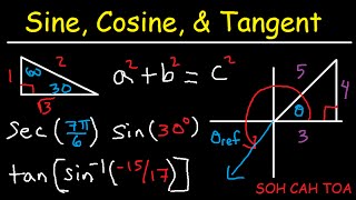 Sine Cosine Tangent Explained  Right Triangle Basic Trigonometry  sin cos tan sec csc cot [upl. by Haodnanehs891]