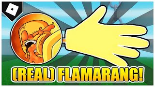 Slap Battles  FULL GUIDE How to get FLAMARANG GLOVE  quotUNDERKILLquot BADGE ROBLOX [upl. by Ellehsat790]