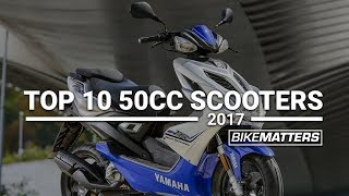 Top 10 50cc Scooters of 2017  BikeMatters [upl. by Akoek106]