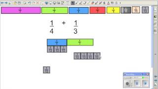 Adding Fractions with Unlike Denominator using Fraction Strips [upl. by Zysk772]