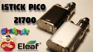 Istick Pico 21700 Box ModEllo Tank by Eleaf Review amp Giveaway [upl. by Pease]