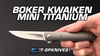 Boker Burnley Design Kwaiken Mini Titanium Overview [upl. by Ohce]