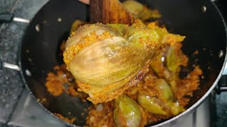 gutti vankaya kura brahmin style  stuffed brinjal fry  gutti vankaya kura andhra style [upl. by Irat]