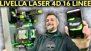 Livella laser verde 4D a 16 linee HUEPAR S04CGCR Livella autolivellante a 360 gradi Professionale [upl. by Hort]