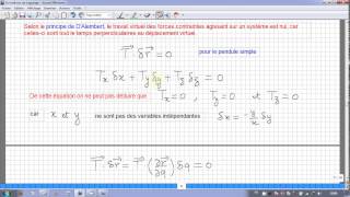 23 formalisme de Lagrange travail virtuel et force généralisée [upl. by Seed]