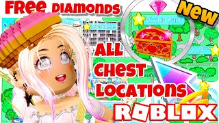 EASY GUIDE ✅ HOW to FIND ALL CHEST LOCATIONS 💎 FREE DIAMONDS NEW DIVINIA PARK ROYALE HIGH ROBLOX [upl. by Euell]