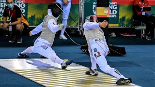 Mens Foil Highlights PART 2  Junior World Championships 2022 [upl. by Irahs11]