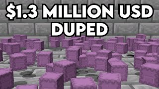 Duping on a PayToWin Minecraft Server 13M USD DUPED [upl. by Shem]