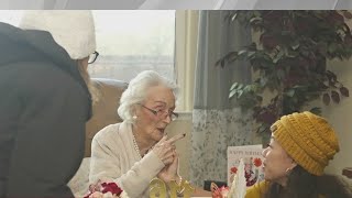 Americas oldest living person Edie Ceccarelli celebrates 116th birthday [upl. by Adnimra]