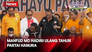 Mahfud MD Hadiri HUT Partai Hanura di Tanjung Balai Karimun Kampanyekan Paslon 03 [upl. by Dimmick]