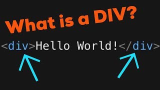 What is a DIV  HTML Basics 1 [upl. by Nylsoj757]