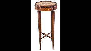 Octagonal Late 19th Century Mahogany amp Satinwood Occasional Table [upl. by Shuler]