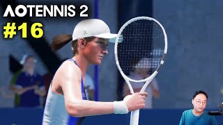 Swiatek vs Azarenka  AO TENNIS 2 Simulation Gameplay 16 wCommentary [upl. by Rahsab]