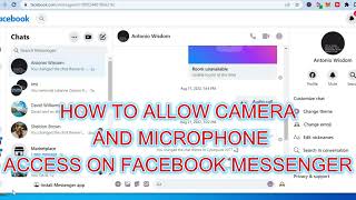 HOW TO ALLOW CAMERA AND MICROPHONE ACCESS ON FACEBOOK MESSENGER ON LAPTOP [upl. by Johnsten]