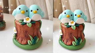 Birdies Clay Tutorial  Cold Porcelain Clay  Air Dry Clay  Clay Craft Ideas [upl. by Gazo]