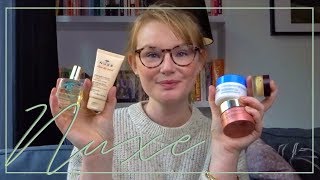 NUXE SKINCARE PRODUCT REVIEW 2020  Rebecca Sophie [upl. by Namwen]