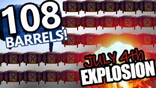 EPIC Explosion in Sea of Thieves 108 gunpowder barrel chain reaction  gunpowder skeletons [upl. by Lekcim]