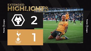 Two stoppage time goals complete comeback  Wolves 21 Tottenham Hotspur  Extended Highlights [upl. by Ialda627]