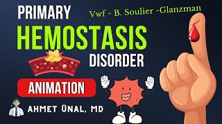 🩸 vWf Disease  Bernard Soulier  Glanzman  🎬 Primary Hemostasis Disorder  Animation [upl. by Eneroc]