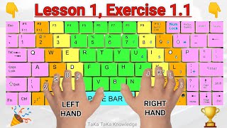 Typing Lesson 11  Finger Position on Keyboard Keys  Keyboard Typing Lessons [upl. by Vescuso373]